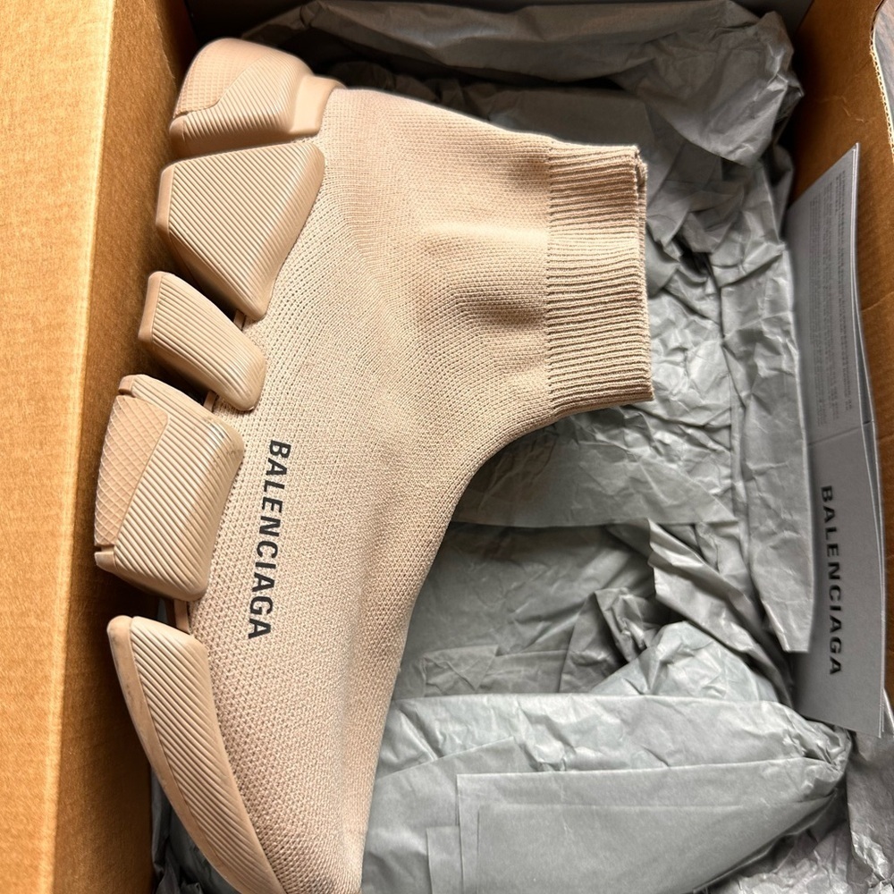 Balenciaga Taupe Sock Sneakers - Picture 3 of 7